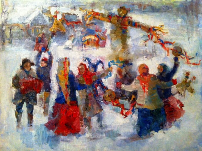 Масленица картина Сычков пляска