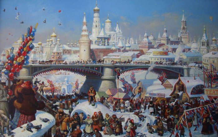 Народные гулянья в Москве 19 век картины
