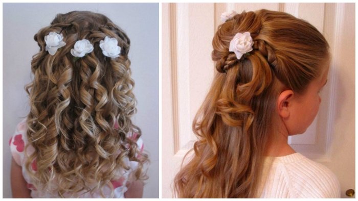 Прическа принцессы для девочки