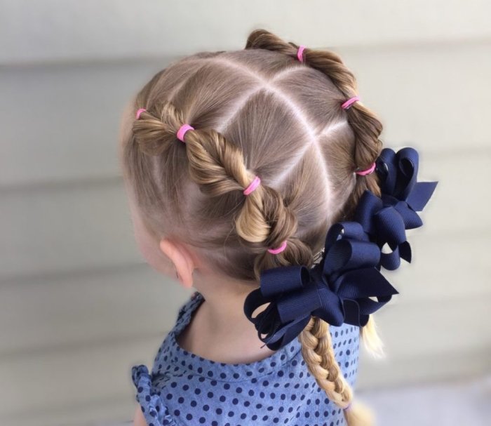 Праздничная прическа для девочки мальвинка