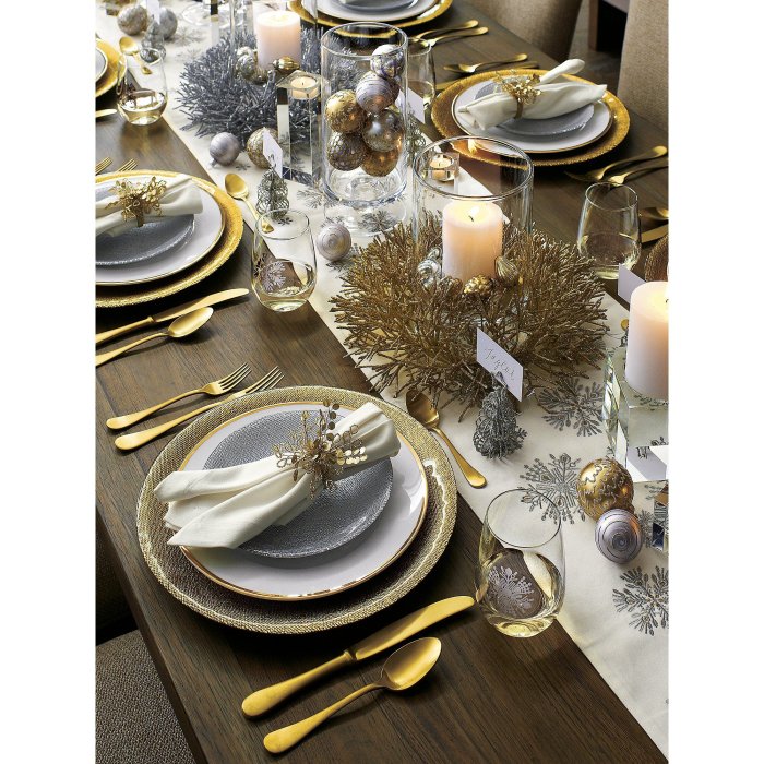 Новогодняя сервировка стола в скандинавском стиле