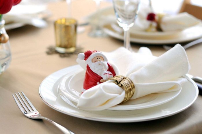 Стильная сервировка стола на новый год