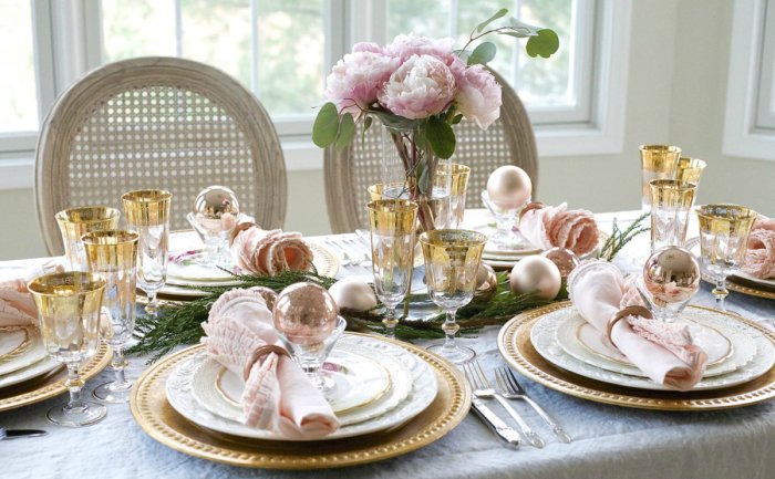 Сервировка праздничного стола на новый год 2022