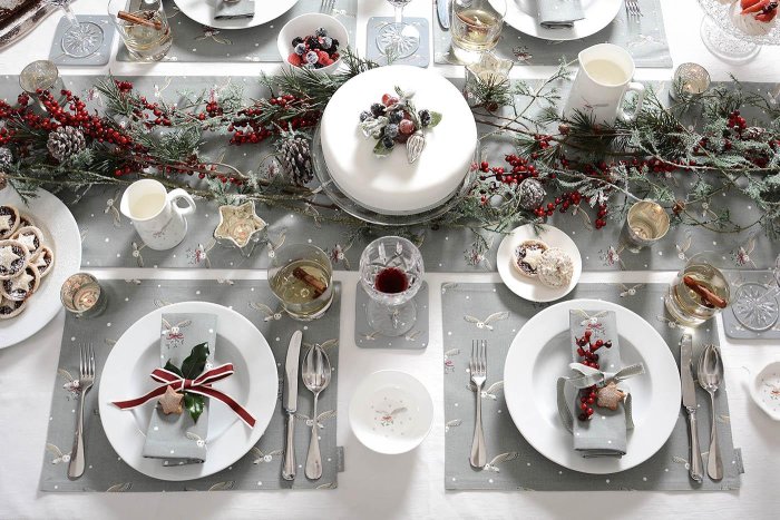 Сервировка стола в белом цвете