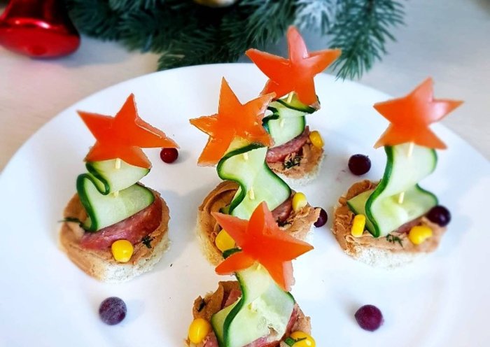 Канапе вид сверху