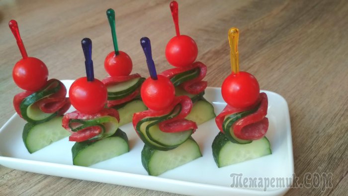 Божьи коровки из помидоров черри для детей