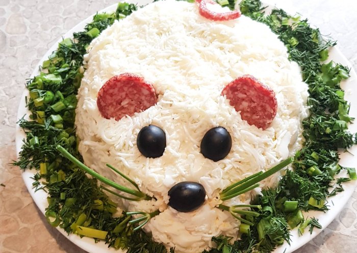 Салат кролик на новый год