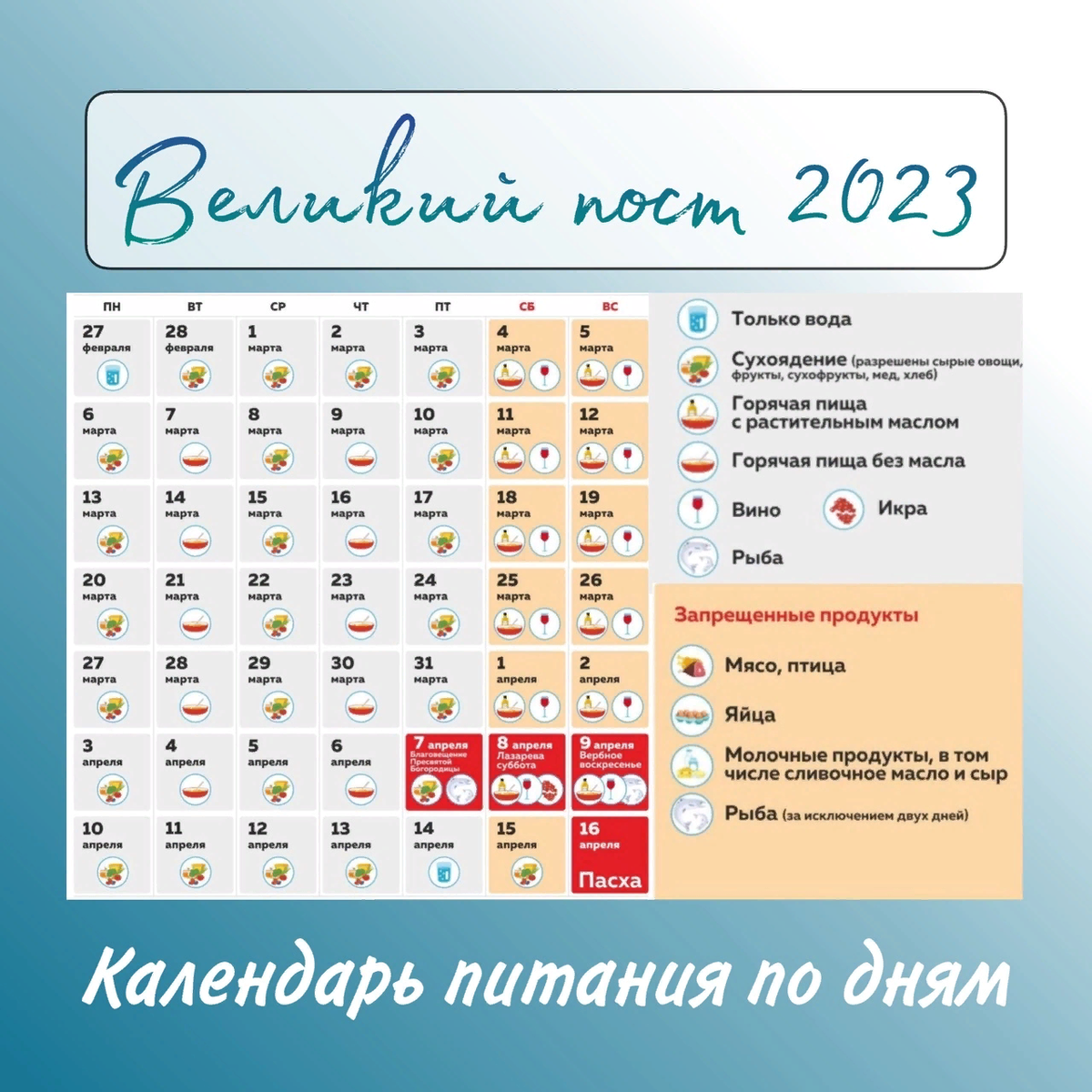 Календарь постов на 2025 год