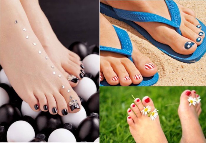 Педикюр в пастельных тонах