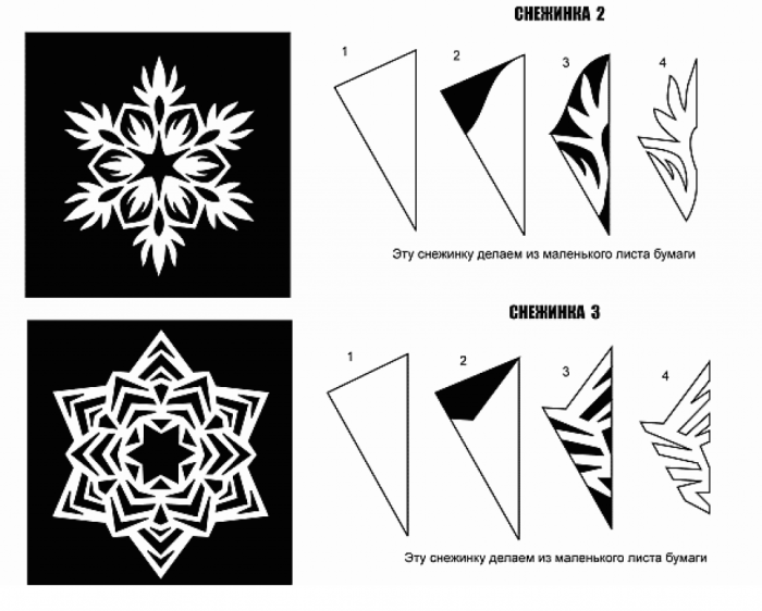 Схемы вырезания снежинок (37 фото)