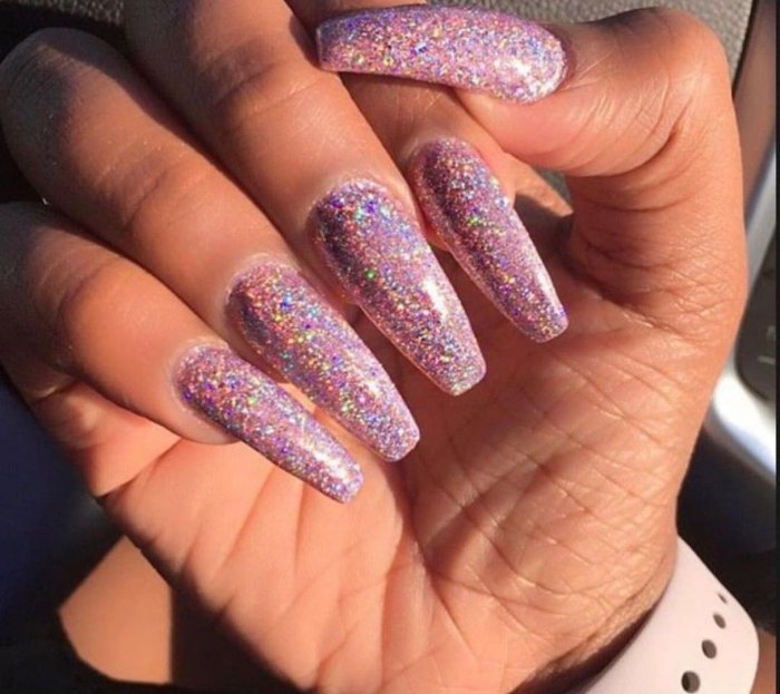 Ногти с блестками