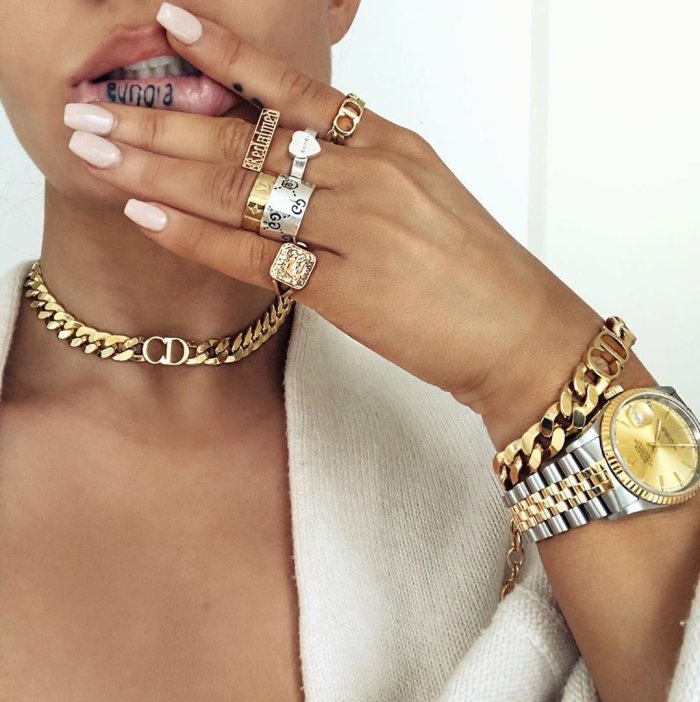 Браслет Кристиан диор золотой