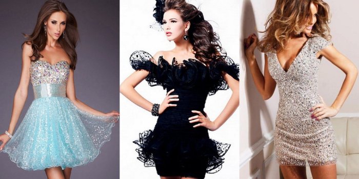 Шикарные вечерние платья короткие
