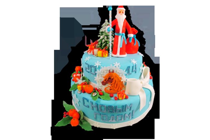 Двухъярусный торт на новый год