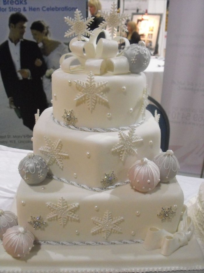 Новогодний свадебный торт
