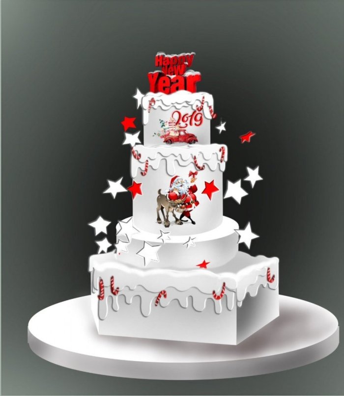 Торт на новый год многоярусный