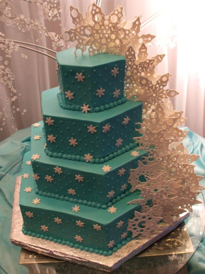 Новогодний квадратный тортик