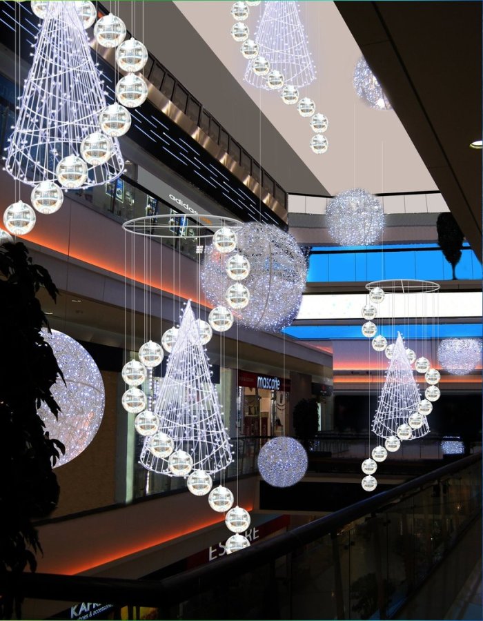 Украшение потолка к новому году