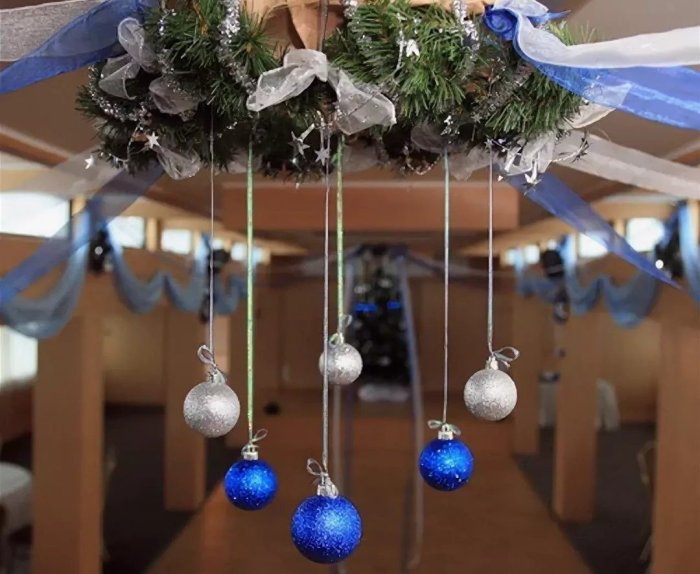 Новогоднее украшение потолка