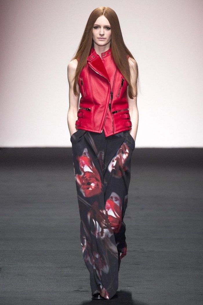 Женские кожаные жилеты подиум