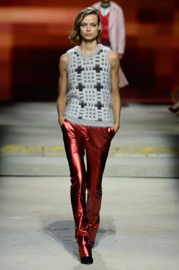 Вязаный жилет с подиума