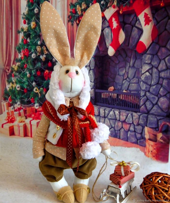 Новогодняя поделка кролик