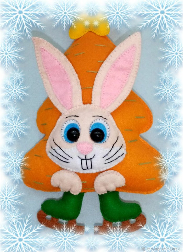 Новогодняя игрушка символ года кролик