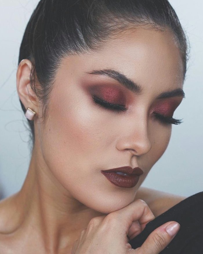 Макияж красный Смоки