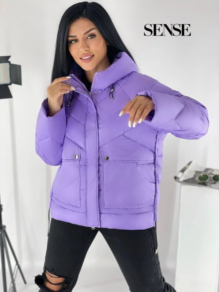 Фиолетовая куртка женская