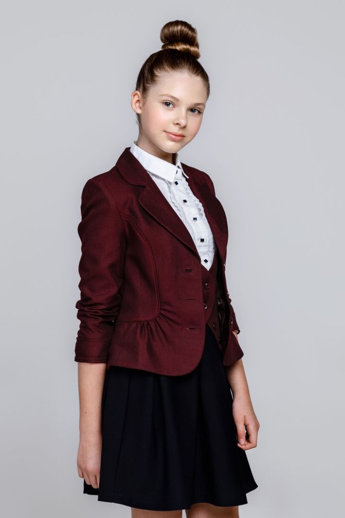 Kavalier пиджак школьный бордовый
