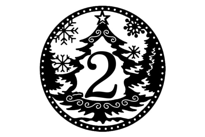 Новогодние трафареты на окна цифры