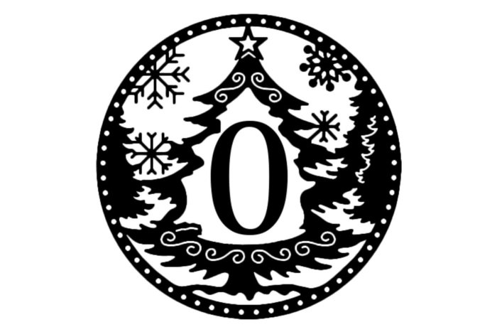Трафареты на новый год цифры