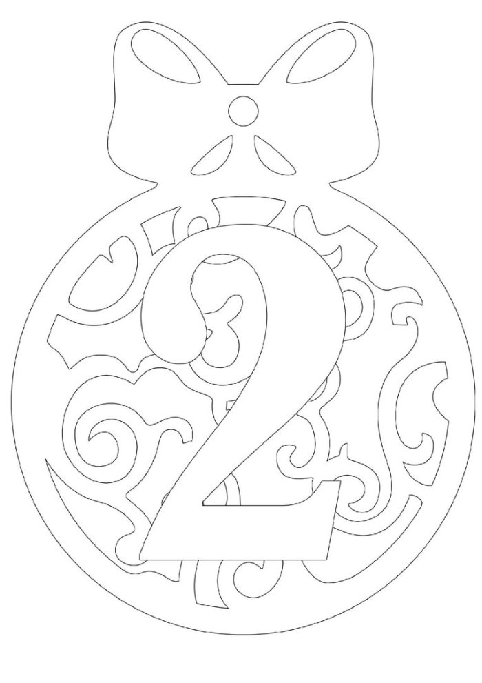 Трафареты на новый год цифры