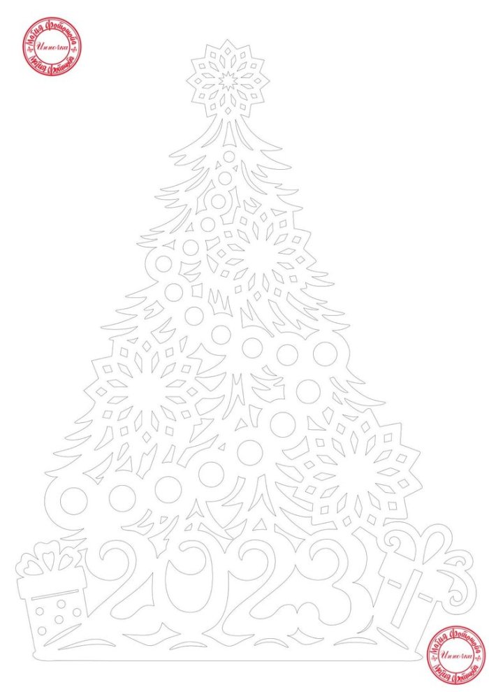 Вытынанка елка