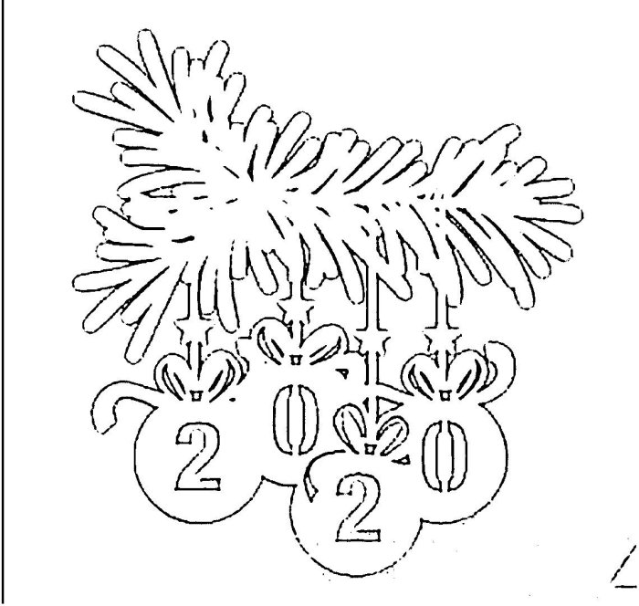 Вытынанки на окна новогодние