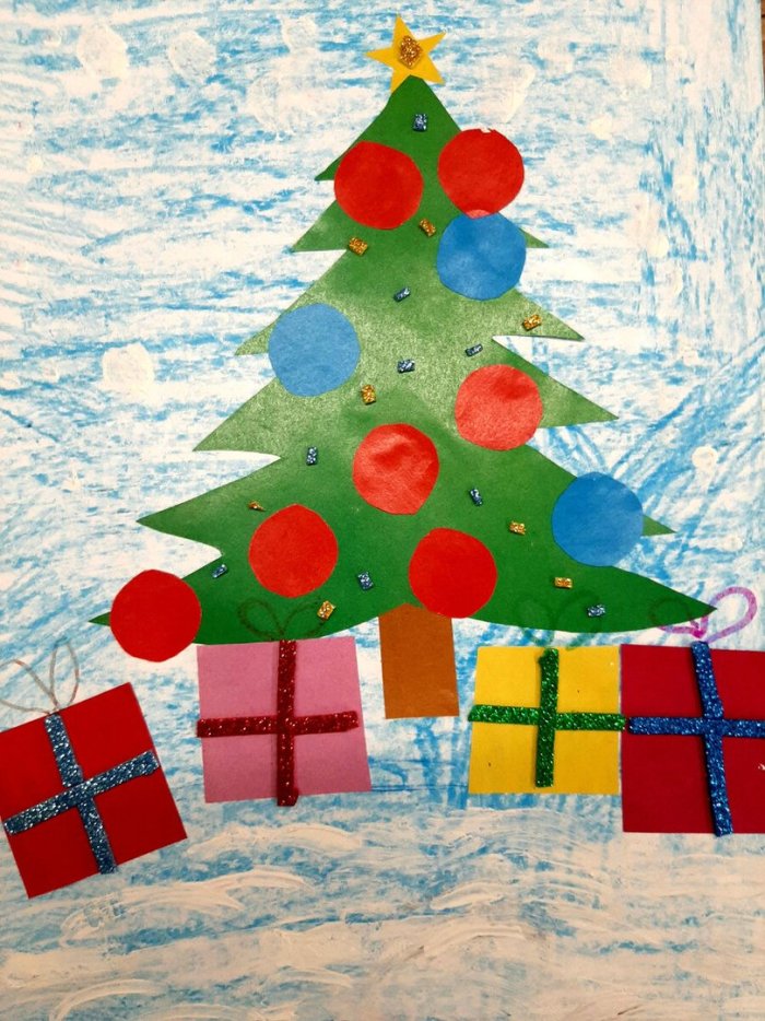 Аппликация новогодние чудеса