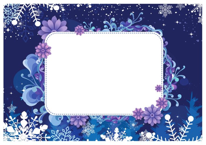 Зимняя фоторамка