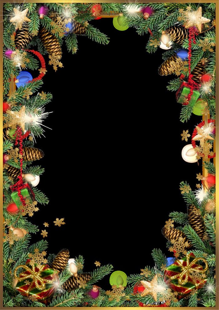 Новогодняя рамка для текста