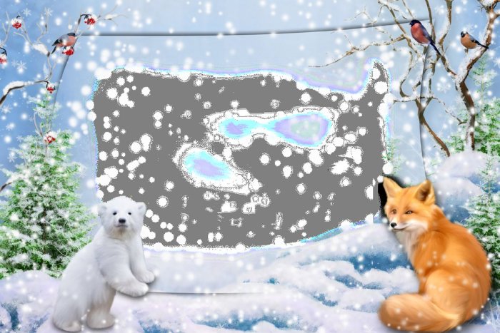 Зимняя фоторамка