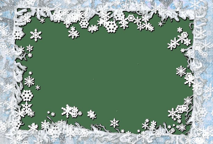 Зимние рамочки на прозрачном фоне