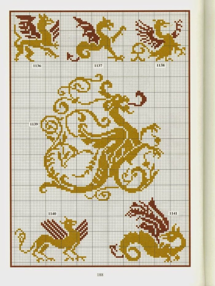 Вышивание крестом дракон