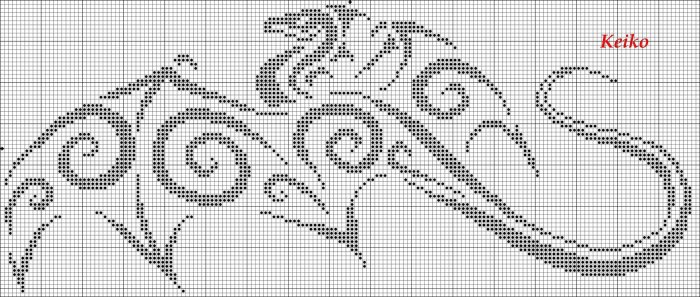 Однотонная вышивка крестом