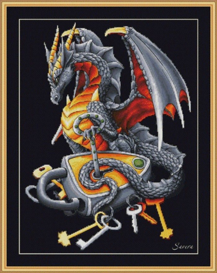 Драконы вышитые крестиком