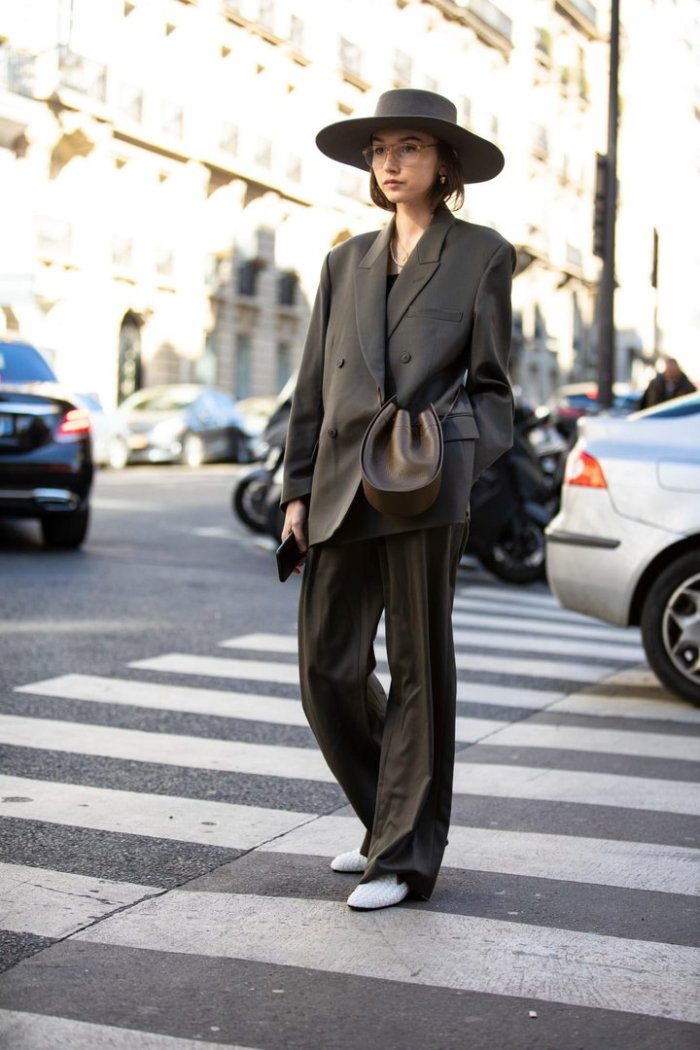 Брючный костюм стрит стайл чёрный