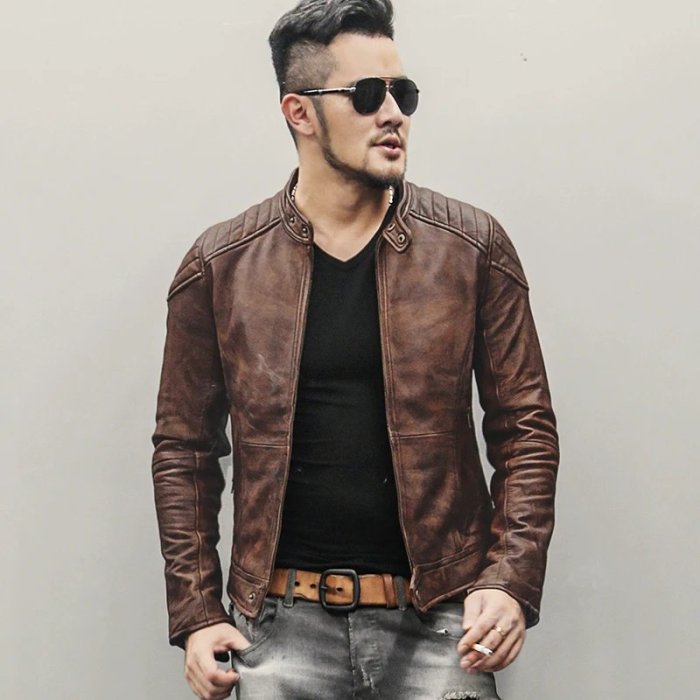 Mauro Ferrini куртка мужская кожаная