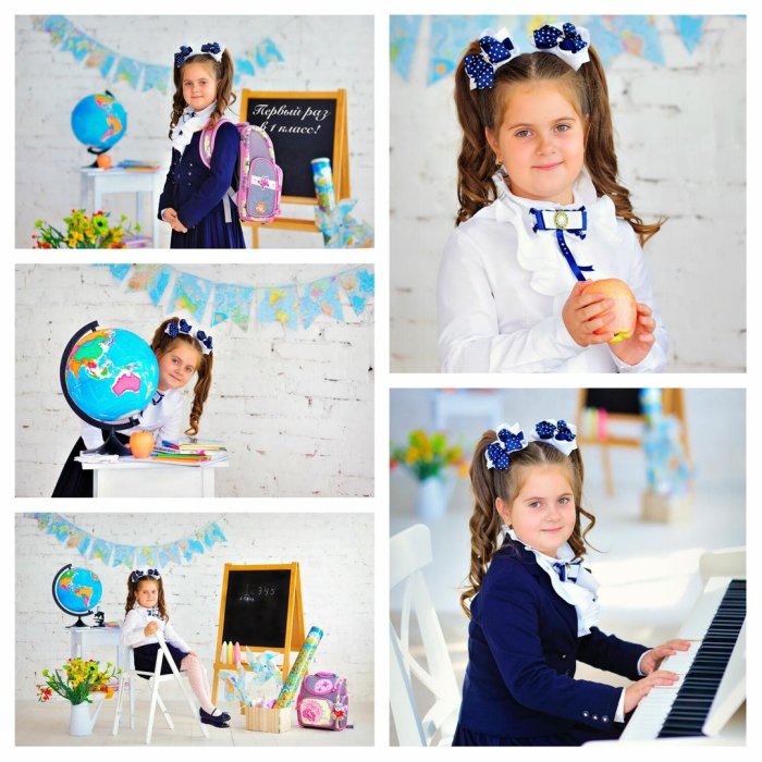 Фотосессия в студии первоклашек