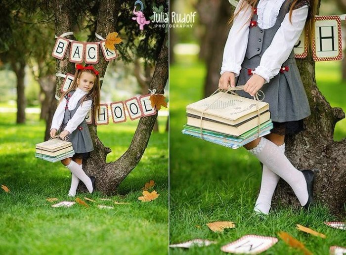 Школьная фотосессия на природе