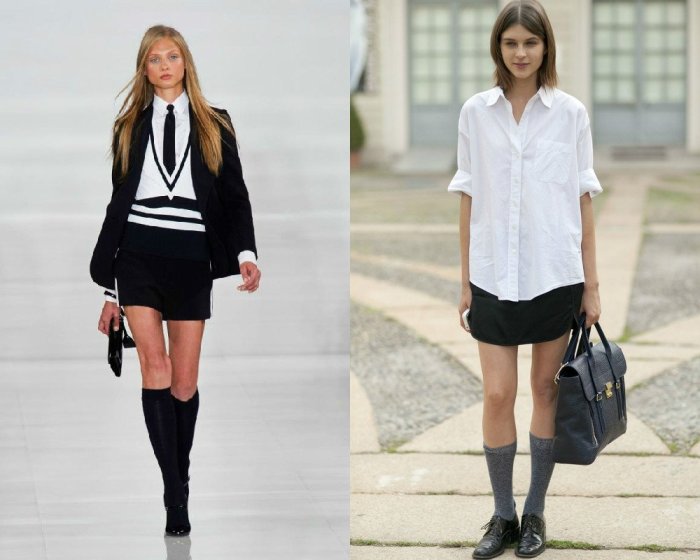 Стильные школьные образы для девочек