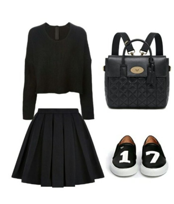 Стильный школьный лук