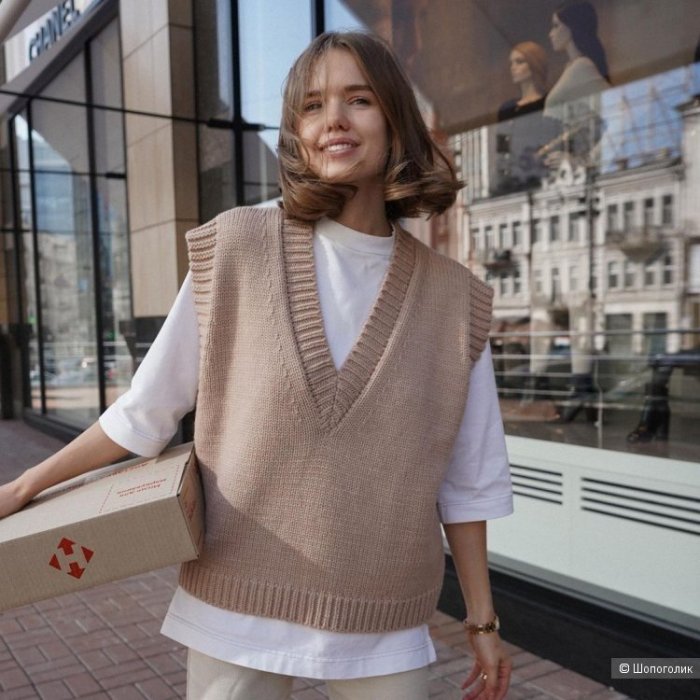 Трикотажный жилет оверсайз Зара